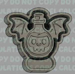 Potion Bottle with Wings and Skull