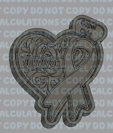 Survivor Ribbon Heart