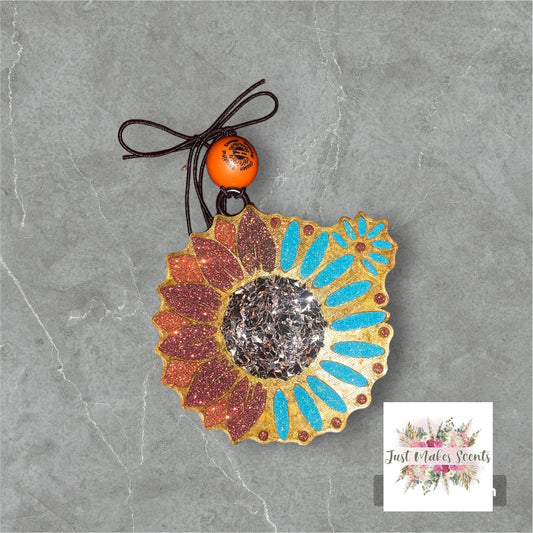 Turquoise Concho Sunflower